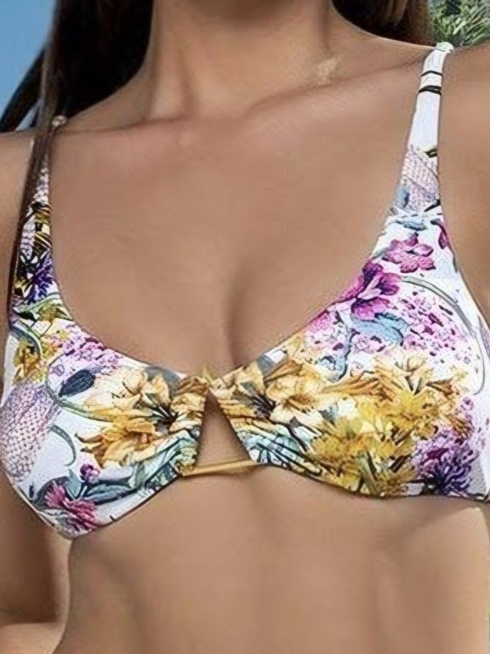 Swiminista Bikini Top Women's Medium Swim Tropical Flirty Christian Lacroix NWT